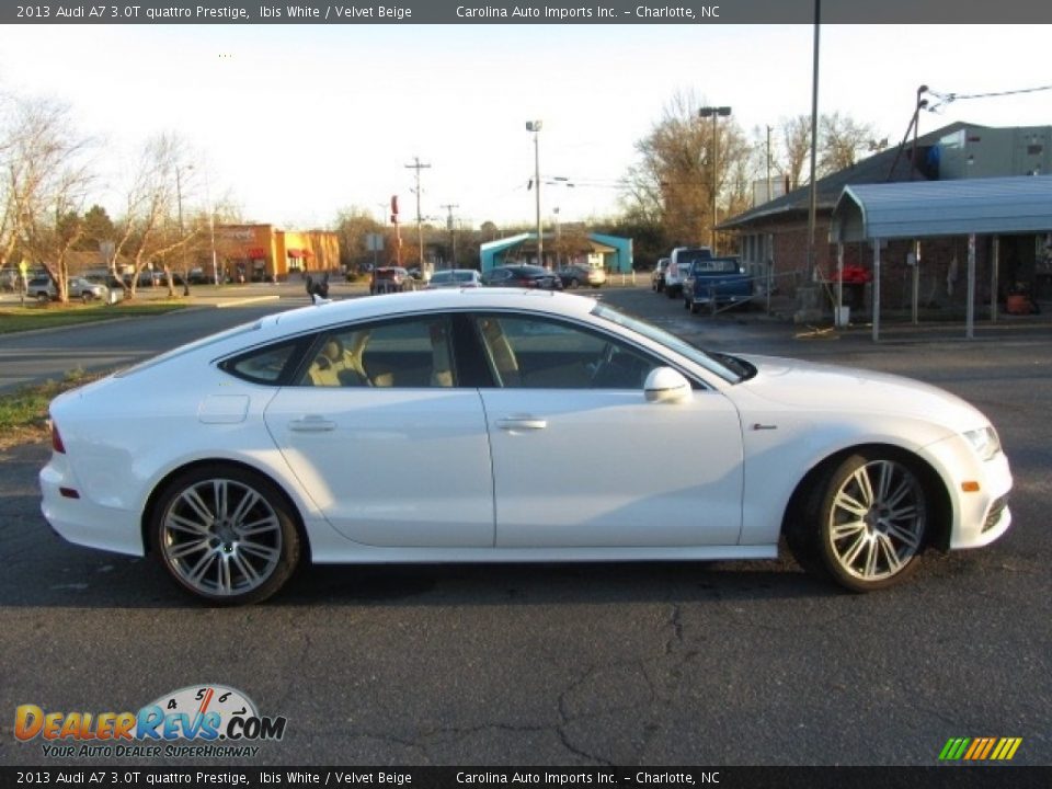 2013 Audi A7 3.0T quattro Prestige Ibis White / Velvet Beige Photo #11