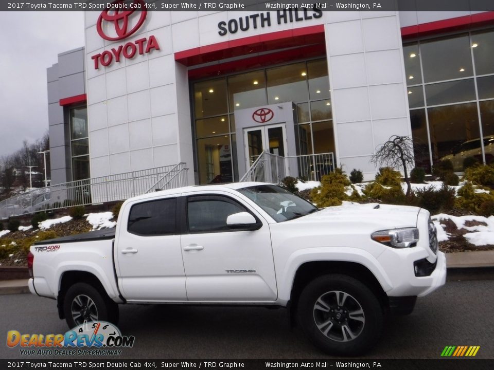 2017 Toyota Tacoma TRD Sport Double Cab 4x4 Super White / TRD Graphite Photo #2