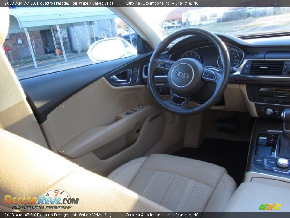 2013 Audi A7 3.0T quattro Prestige Ibis White / Velvet Beige Photo #12