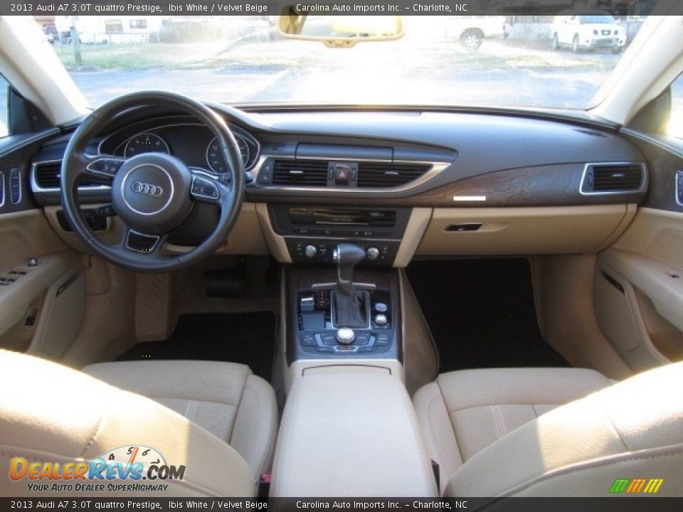 2013 Audi A7 3.0T quattro Prestige Ibis White / Velvet Beige Photo #13