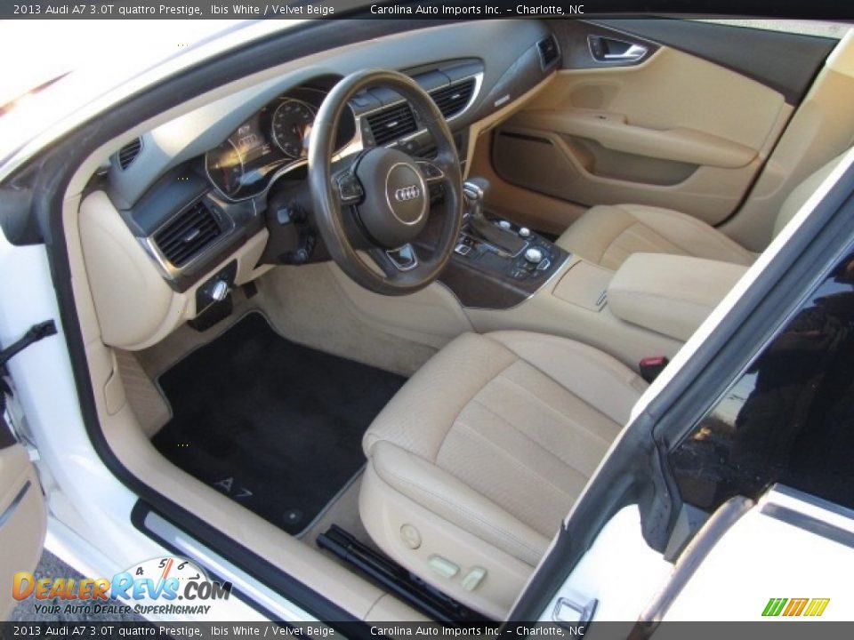 2013 Audi A7 3.0T quattro Prestige Ibis White / Velvet Beige Photo #15