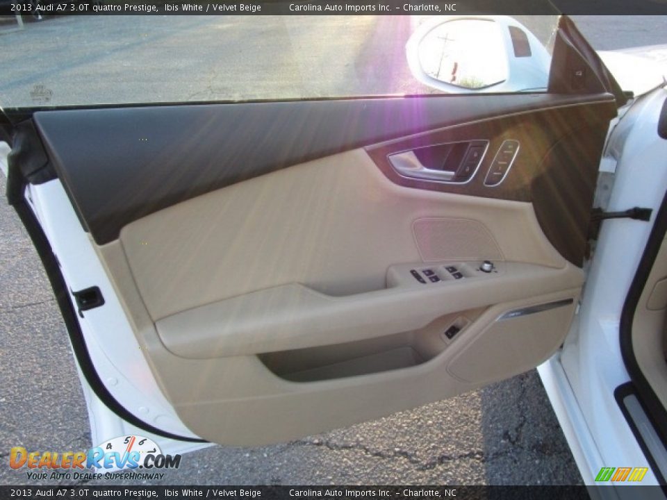 2013 Audi A7 3.0T quattro Prestige Ibis White / Velvet Beige Photo #16
