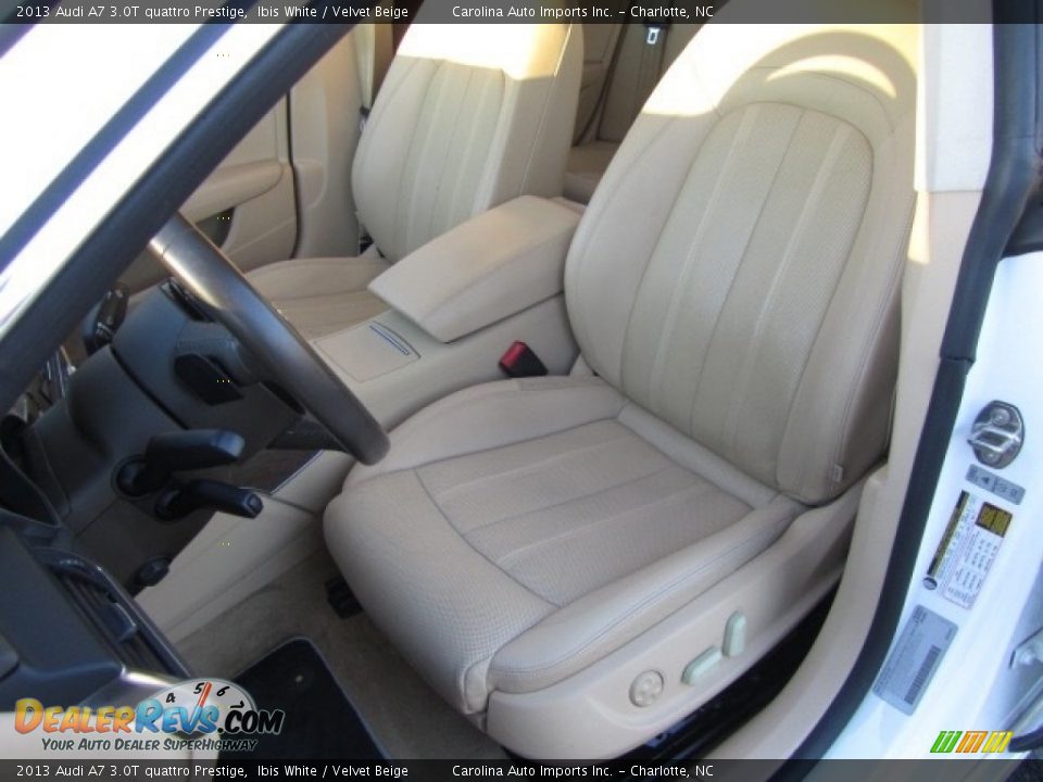 2013 Audi A7 3.0T quattro Prestige Ibis White / Velvet Beige Photo #17