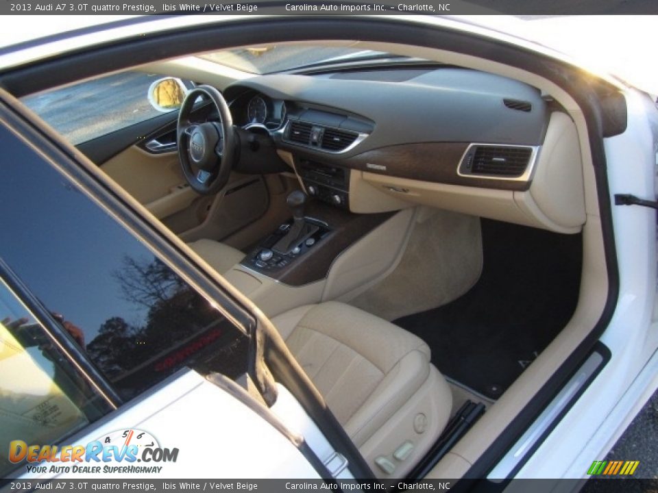 2013 Audi A7 3.0T quattro Prestige Ibis White / Velvet Beige Photo #20