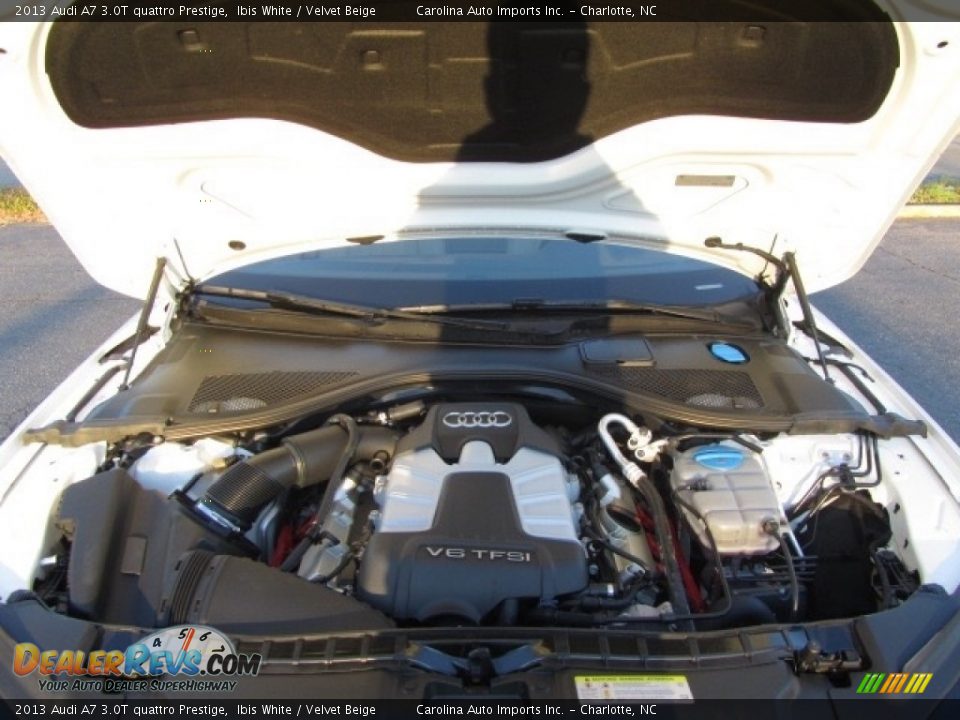 2013 Audi A7 3.0T quattro Prestige Ibis White / Velvet Beige Photo #25