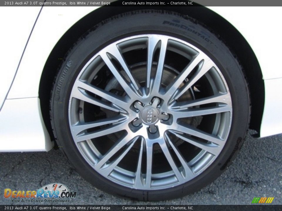 2013 Audi A7 3.0T quattro Prestige Ibis White / Velvet Beige Photo #26