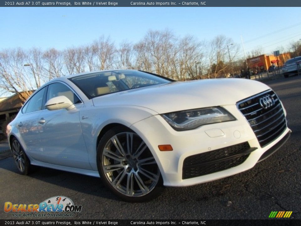 2013 Audi A7 3.0T quattro Prestige Ibis White / Velvet Beige Photo #28