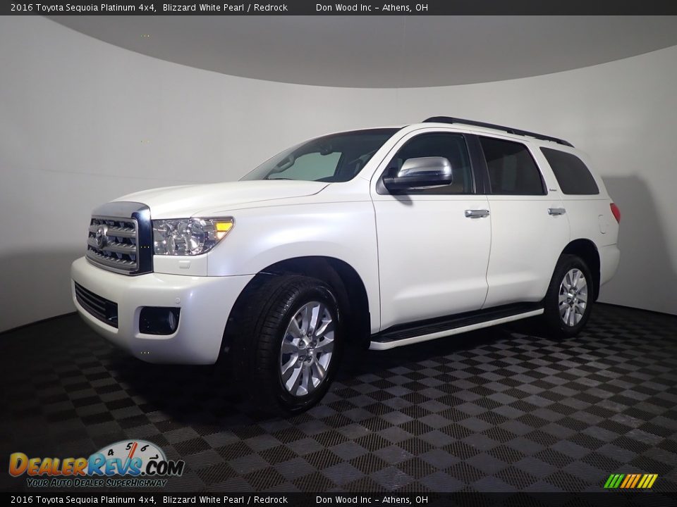 2016 Toyota Sequoia Platinum 4x4 Blizzard White Pearl / Redrock Photo #13