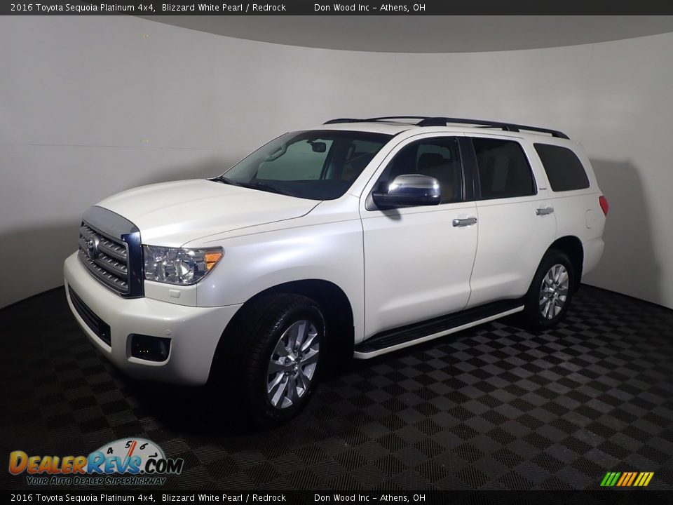 2016 Toyota Sequoia Platinum 4x4 Blizzard White Pearl / Redrock Photo #14