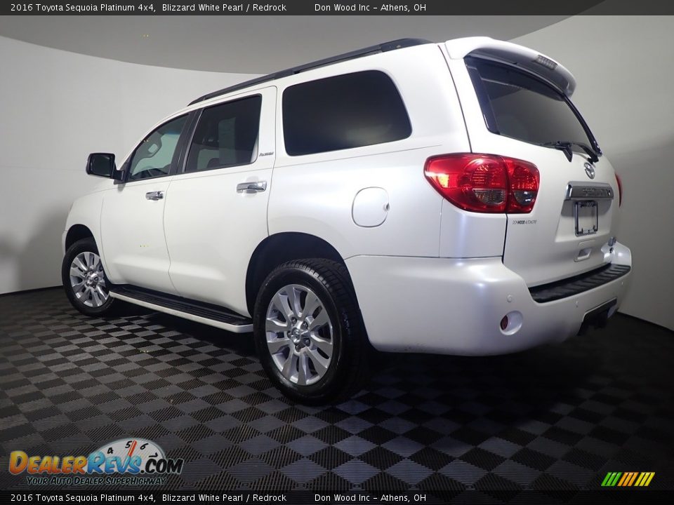 2016 Toyota Sequoia Platinum 4x4 Blizzard White Pearl / Redrock Photo #16