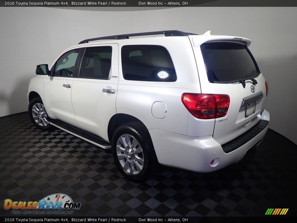 2016 Toyota Sequoia Platinum 4x4 Blizzard White Pearl / Redrock Photo #17