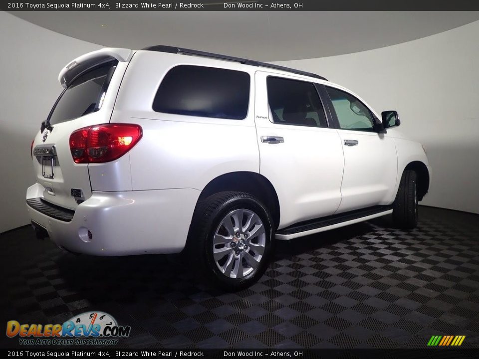 2016 Toyota Sequoia Platinum 4x4 Blizzard White Pearl / Redrock Photo #23