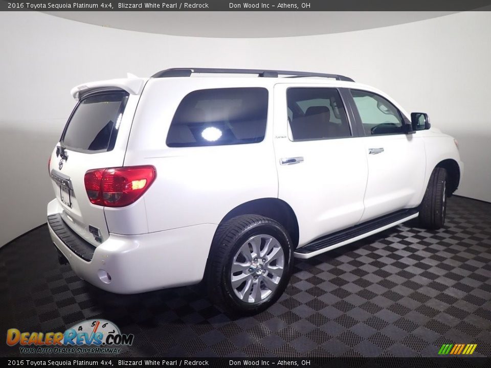 2016 Toyota Sequoia Platinum 4x4 Blizzard White Pearl / Redrock Photo #24