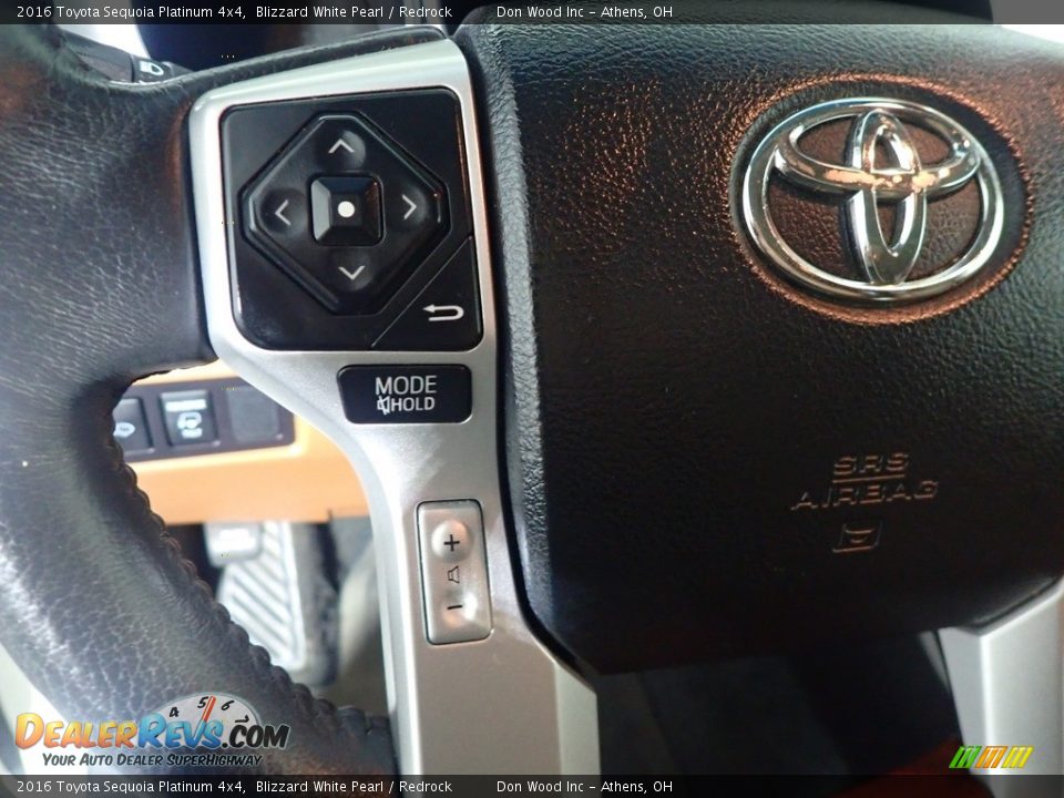 2016 Toyota Sequoia Platinum 4x4 Blizzard White Pearl / Redrock Photo #36