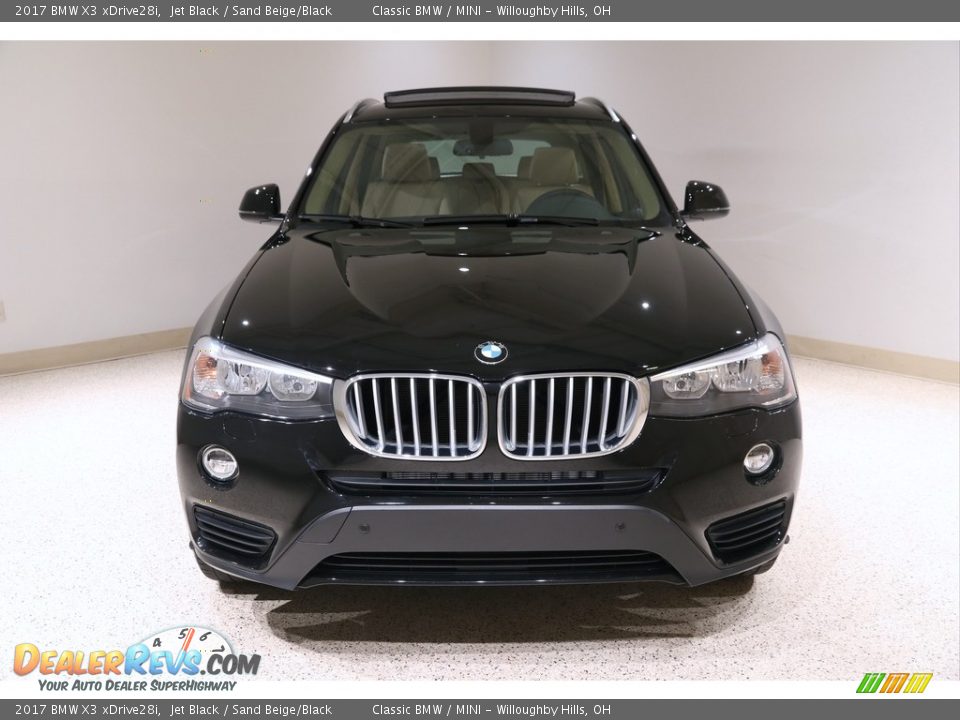 2017 BMW X3 xDrive28i Jet Black / Sand Beige/Black Photo #2