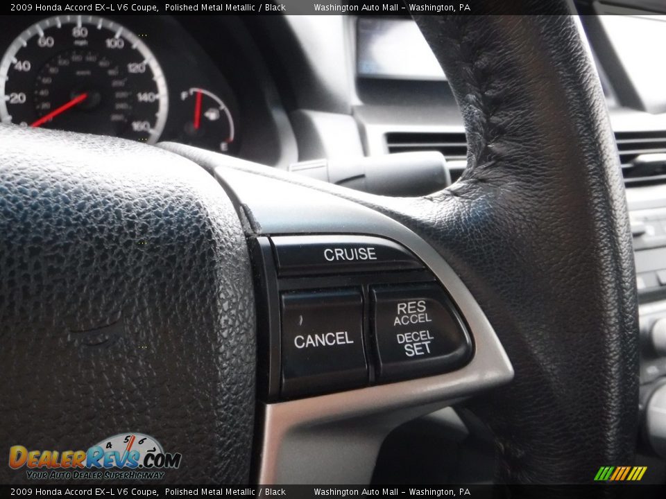 2009 Honda Accord EX-L V6 Coupe Polished Metal Metallic / Black Photo #21