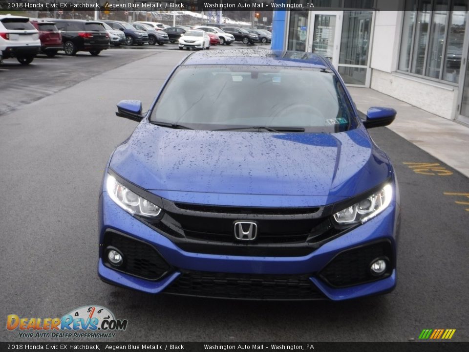 2018 Honda Civic EX Hatchback Aegean Blue Metallic / Black Photo #5