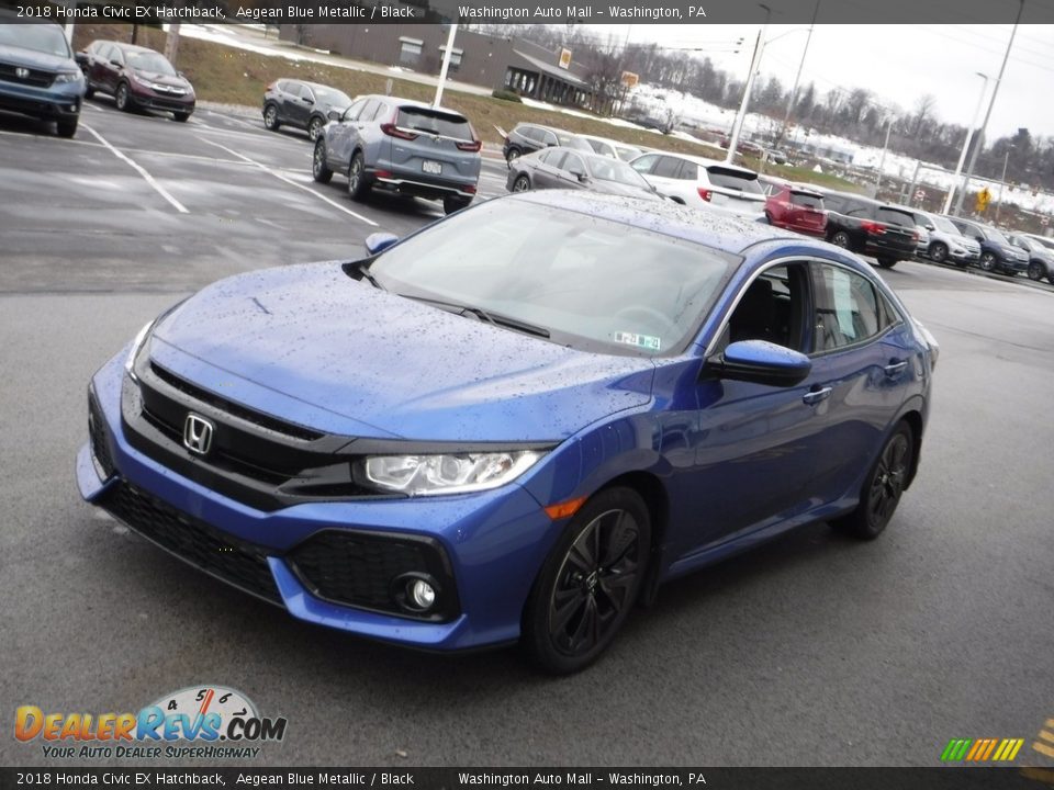 2018 Honda Civic EX Hatchback Aegean Blue Metallic / Black Photo #6