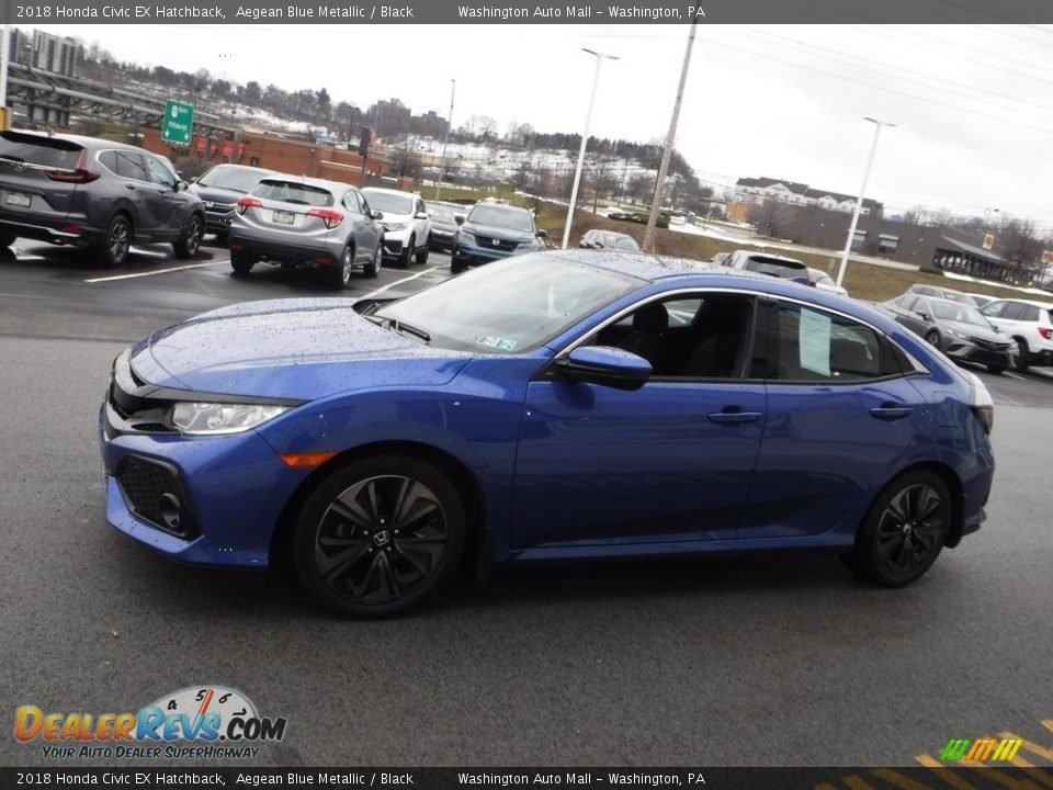 2018 Honda Civic EX Hatchback Aegean Blue Metallic / Black Photo #7