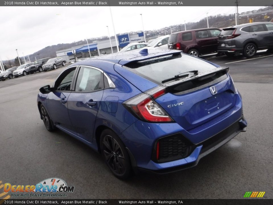 2018 Honda Civic EX Hatchback Aegean Blue Metallic / Black Photo #8