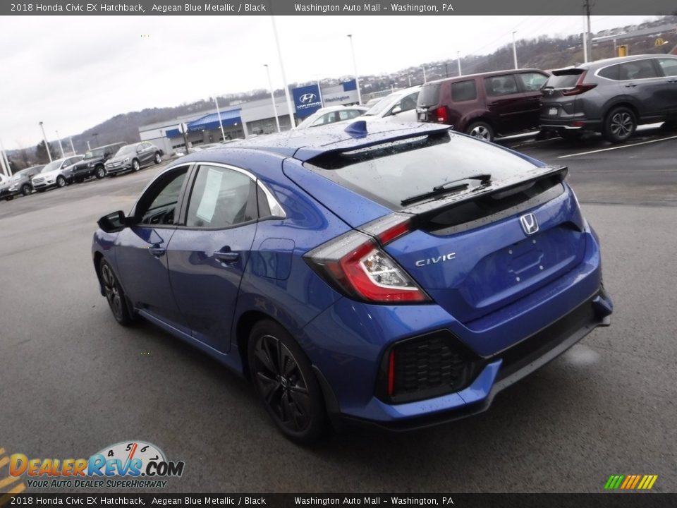 2018 Honda Civic EX Hatchback Aegean Blue Metallic / Black Photo #8