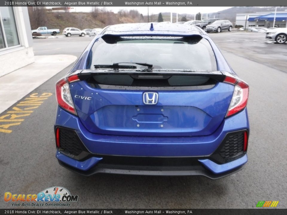 2018 Honda Civic EX Hatchback Aegean Blue Metallic / Black Photo #9