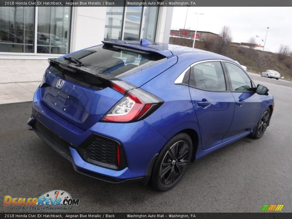 2018 Honda Civic EX Hatchback Aegean Blue Metallic / Black Photo #10