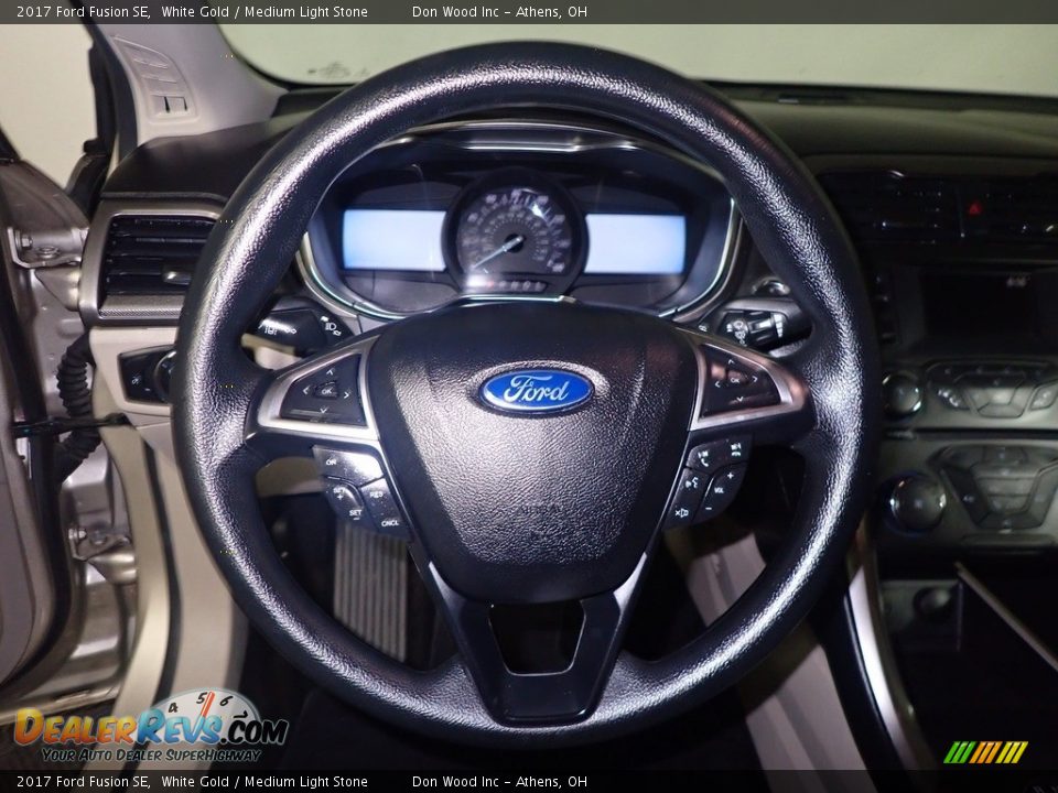 2017 Ford Fusion SE White Gold / Medium Light Stone Photo #28