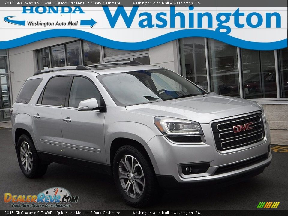 2015 GMC Acadia SLT AWD Quicksilver Metallic / Dark Cashmere Photo #1