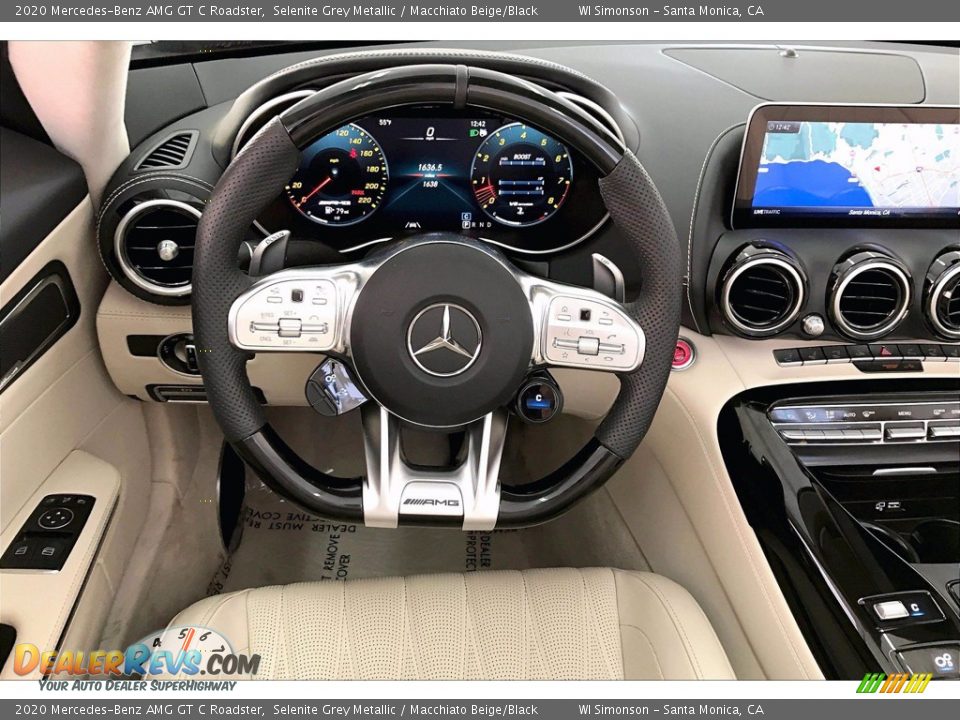 2020 Mercedes-Benz AMG GT C Roadster Selenite Grey Metallic / Macchiato Beige/Black Photo #4