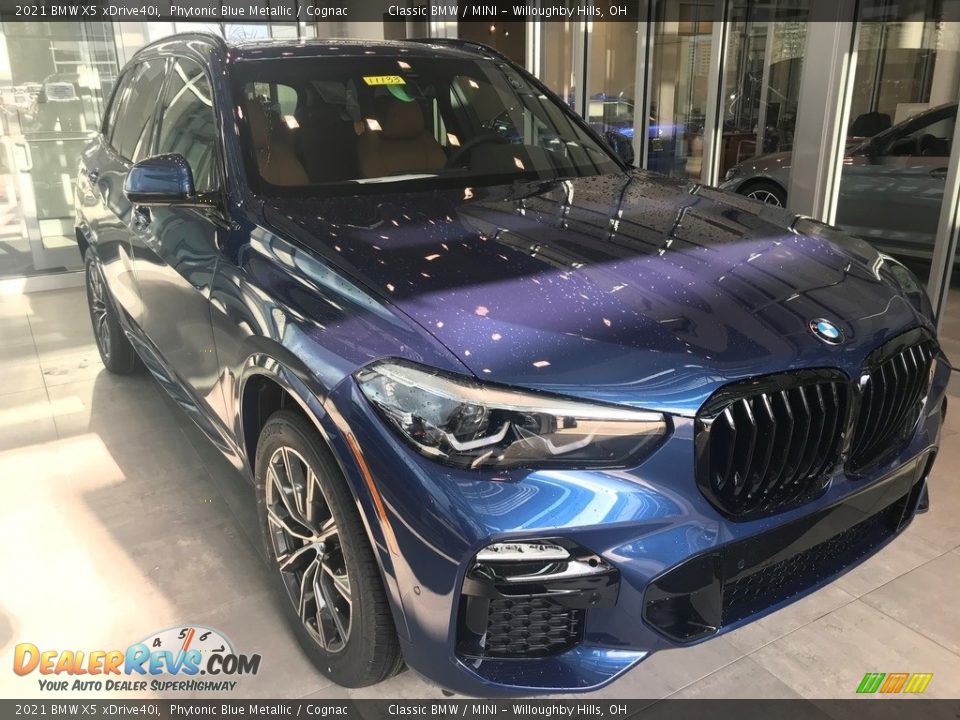 2021 BMW X5 xDrive40i Phytonic Blue Metallic / Cognac Photo #1