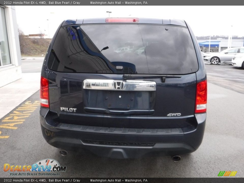 2012 Honda Pilot EX-L 4WD Bali Blue Pearl / Gray Photo #8