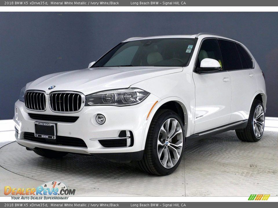 2018 BMW X5 xDrive35d Mineral White Metallic / Ivory White/Black Photo #12