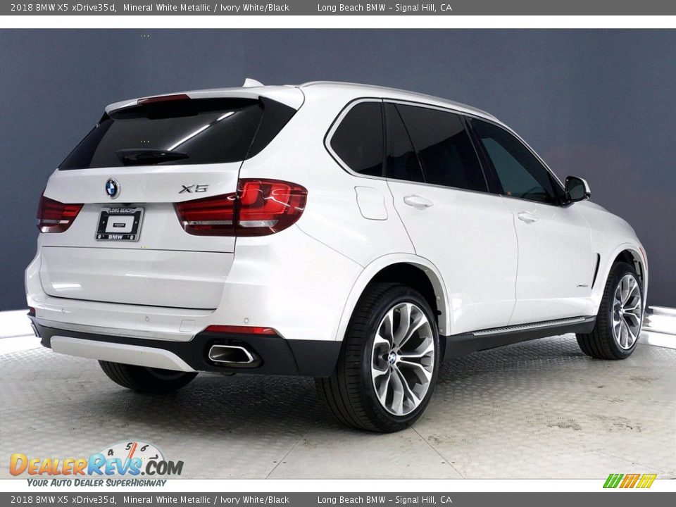 2018 BMW X5 xDrive35d Mineral White Metallic / Ivory White/Black Photo #13