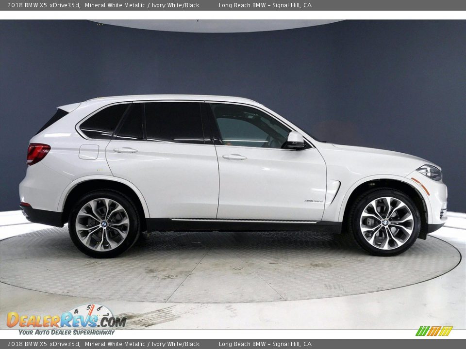 2018 BMW X5 xDrive35d Mineral White Metallic / Ivory White/Black Photo #14