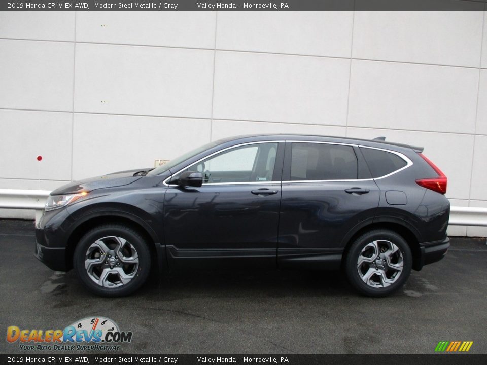 2019 Honda CR-V EX AWD Modern Steel Metallic / Gray Photo #2