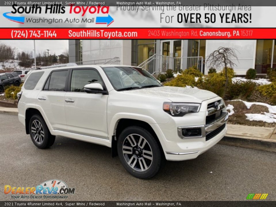 2021 Toyota 4Runner Limited 4x4 Super White / Redwood Photo #1