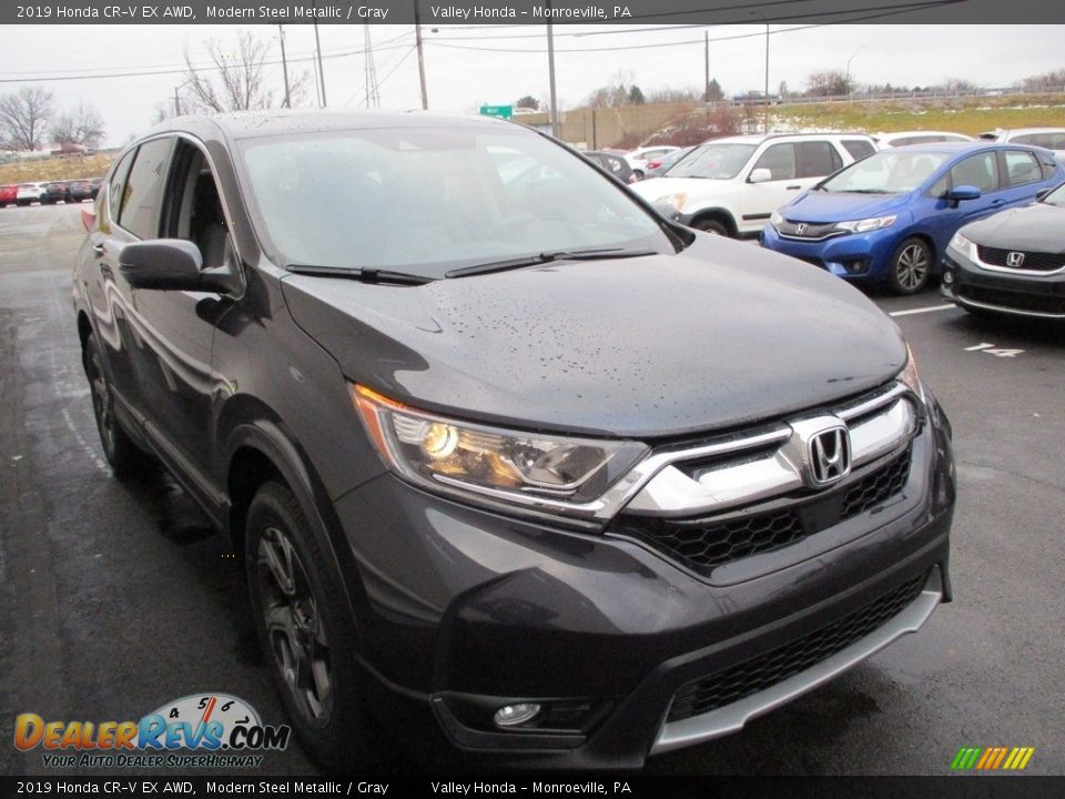 2019 Honda CR-V EX AWD Modern Steel Metallic / Gray Photo #7