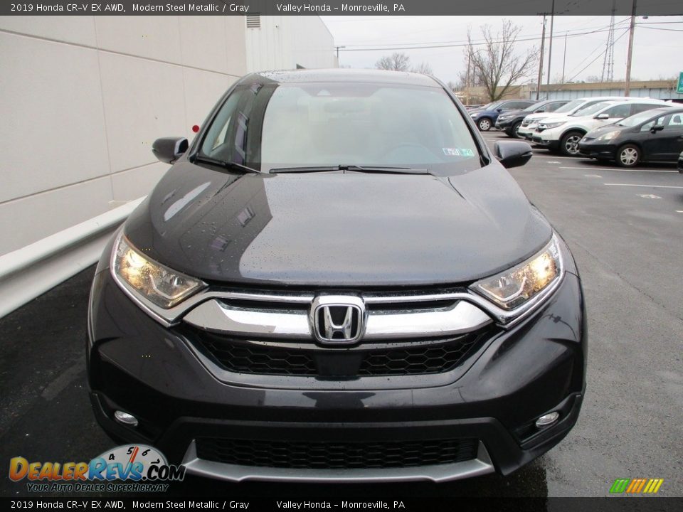 2019 Honda CR-V EX AWD Modern Steel Metallic / Gray Photo #8