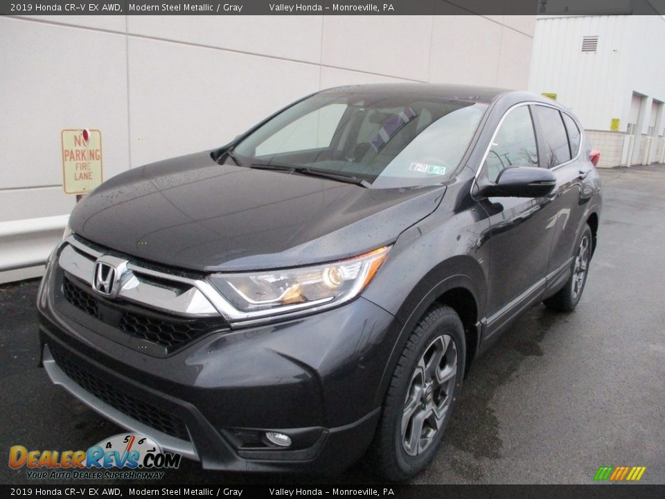 2019 Honda CR-V EX AWD Modern Steel Metallic / Gray Photo #9