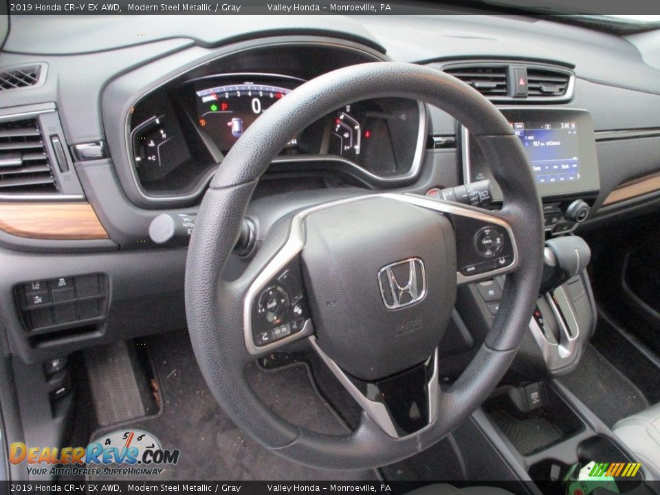 2019 Honda CR-V EX AWD Modern Steel Metallic / Gray Photo #14