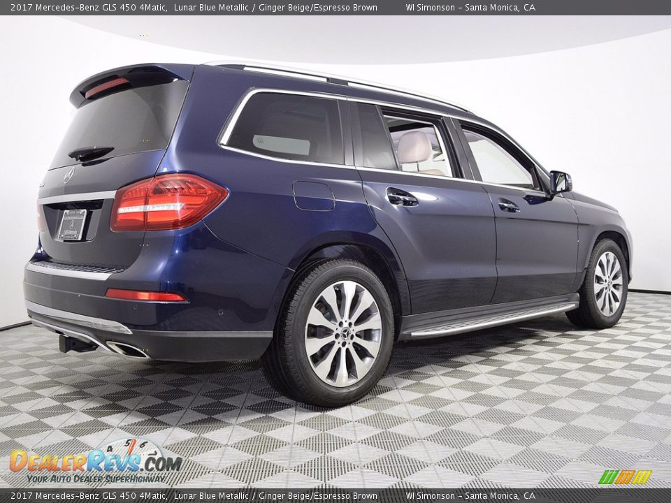 2017 Mercedes-Benz GLS 450 4Matic Lunar Blue Metallic / Ginger Beige/Espresso Brown Photo #3