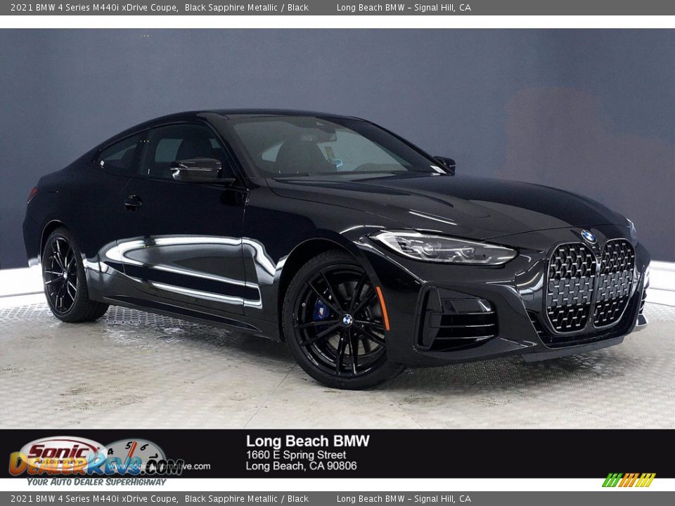 2021 BMW 4 Series M440i xDrive Coupe Black Sapphire Metallic / Black Photo #1