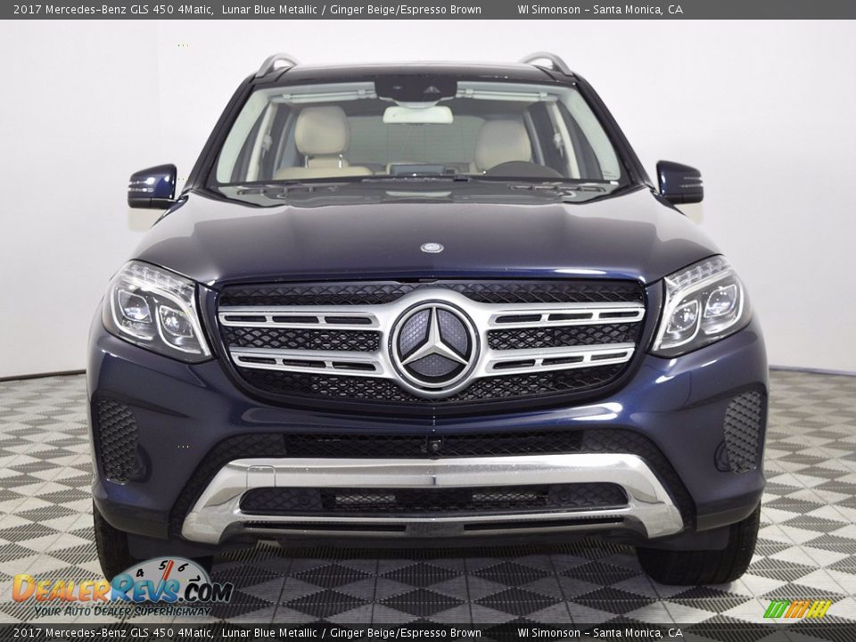 2017 Mercedes-Benz GLS 450 4Matic Lunar Blue Metallic / Ginger Beige/Espresso Brown Photo #7