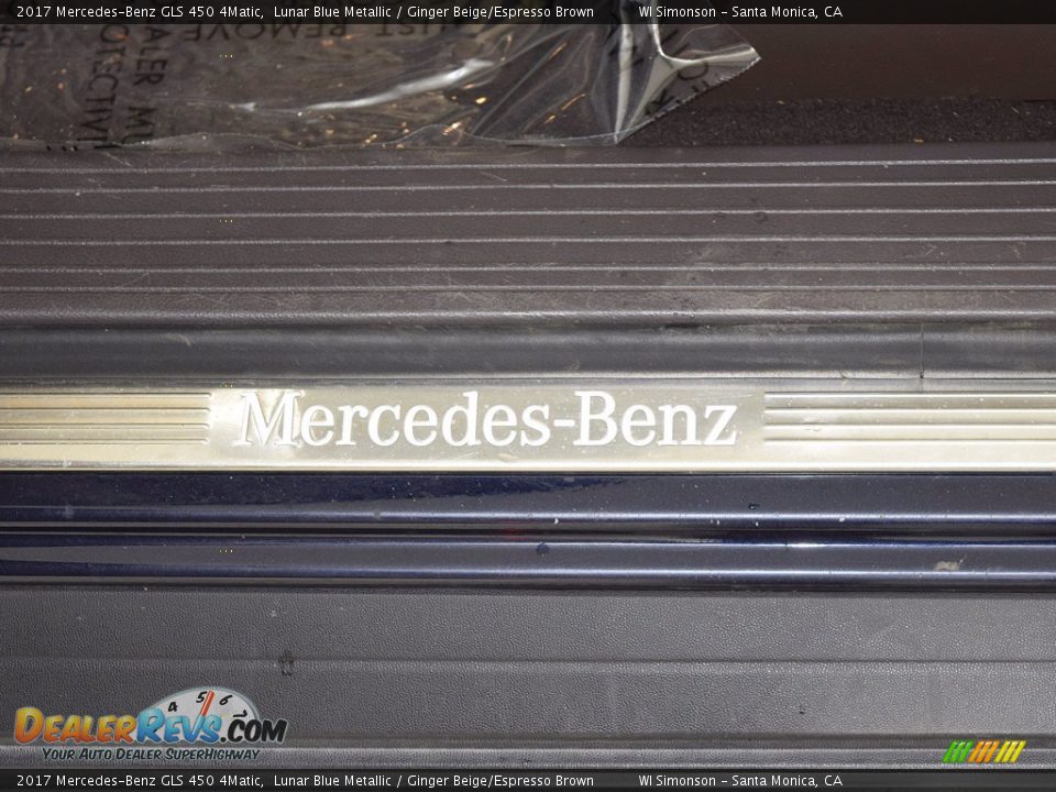 2017 Mercedes-Benz GLS 450 4Matic Lunar Blue Metallic / Ginger Beige/Espresso Brown Photo #25