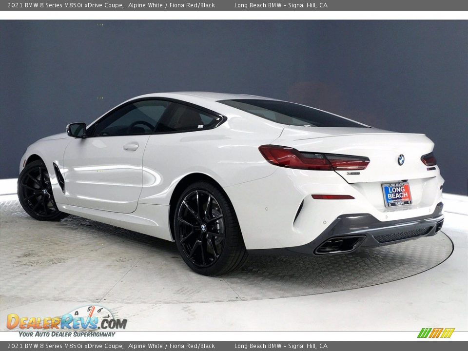 2021 BMW 8 Series M850i xDrive Coupe Alpine White / Fiona Red/Black Photo #3
