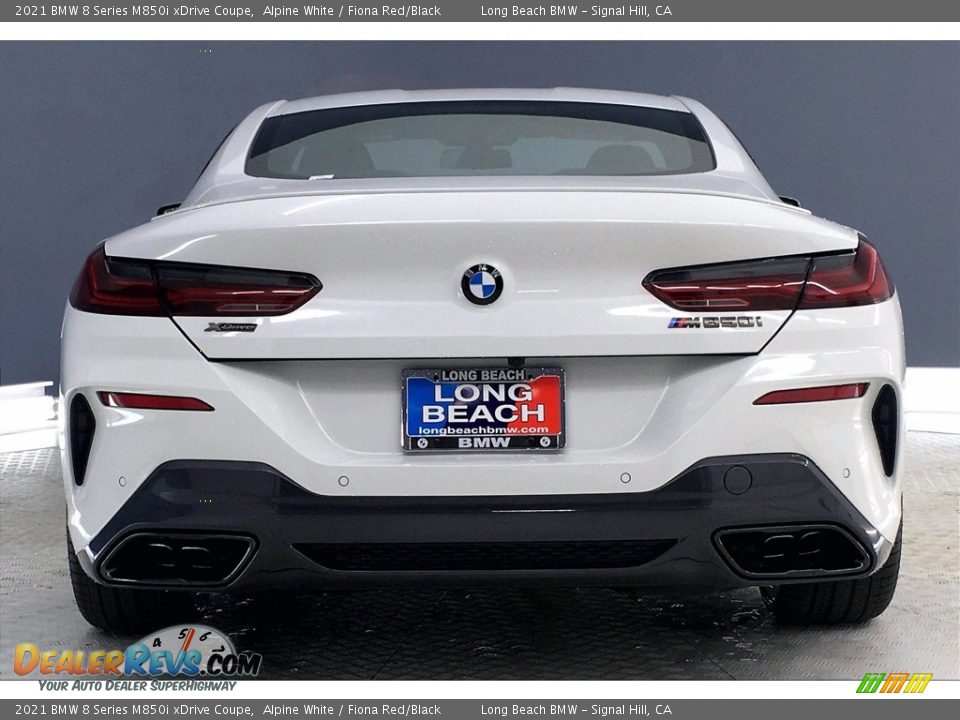 2021 BMW 8 Series M850i xDrive Coupe Alpine White / Fiona Red/Black Photo #4