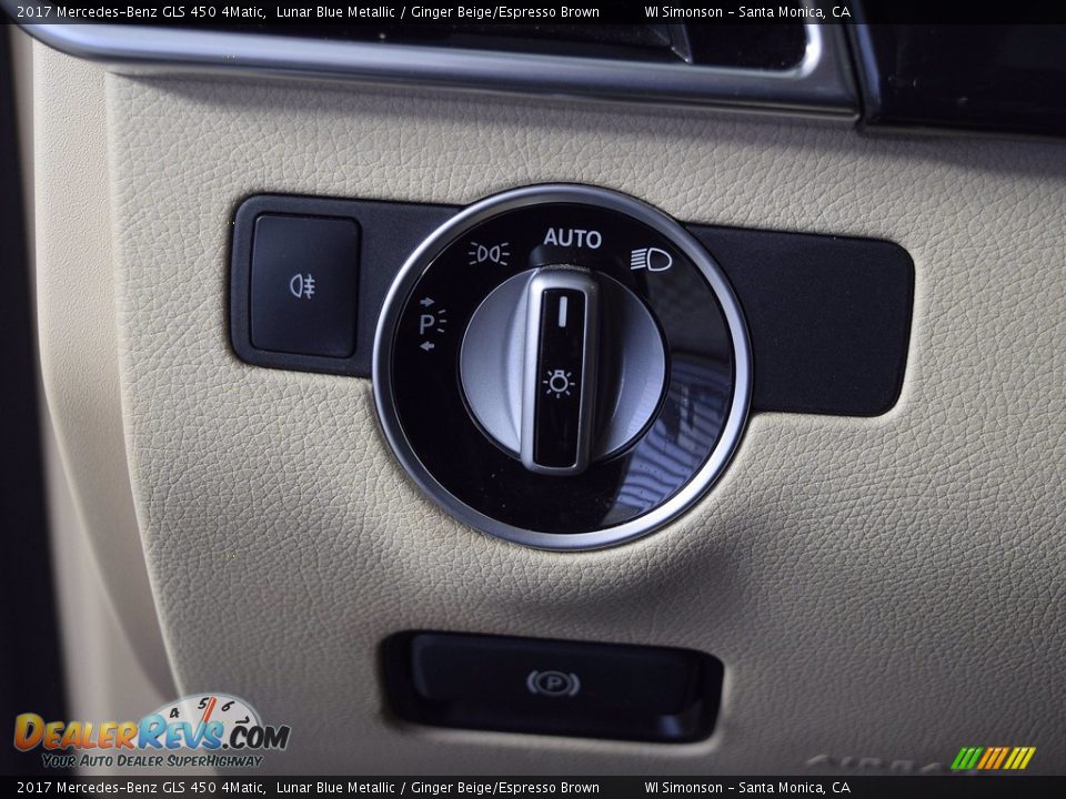 2017 Mercedes-Benz GLS 450 4Matic Lunar Blue Metallic / Ginger Beige/Espresso Brown Photo #34