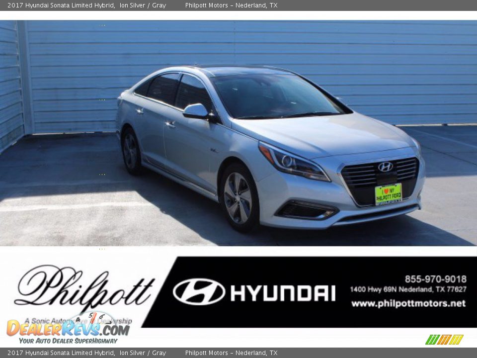 2017 Hyundai Sonata Limited Hybrid Ion Silver / Gray Photo #1