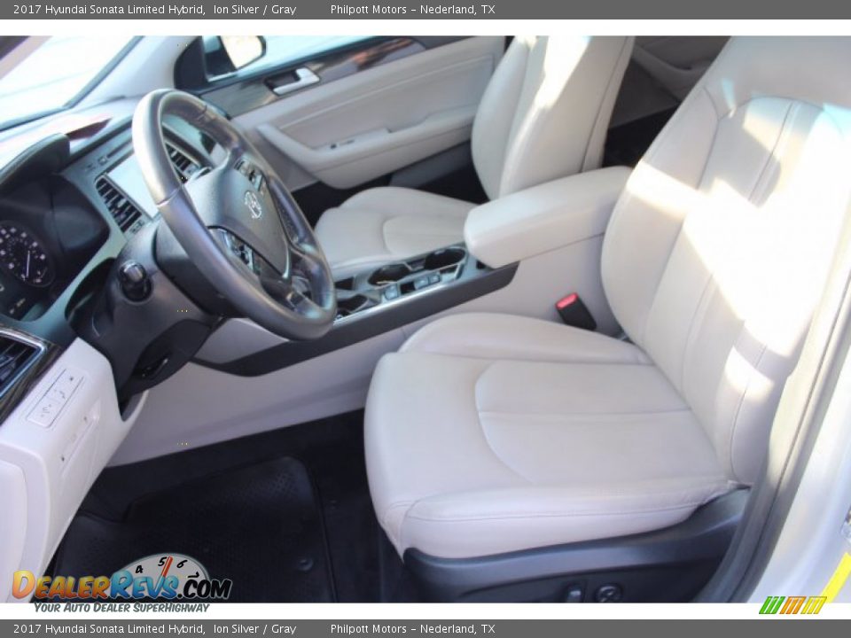 Front Seat of 2017 Hyundai Sonata Limited Hybrid Photo #12